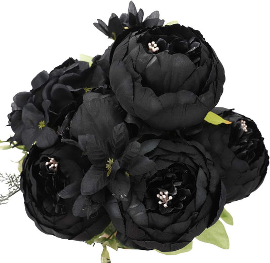 Fake Flowers Vintage Artificial Peony Silk Flowers Wedding Home Decoration,Pack of 1 (Light Pink)