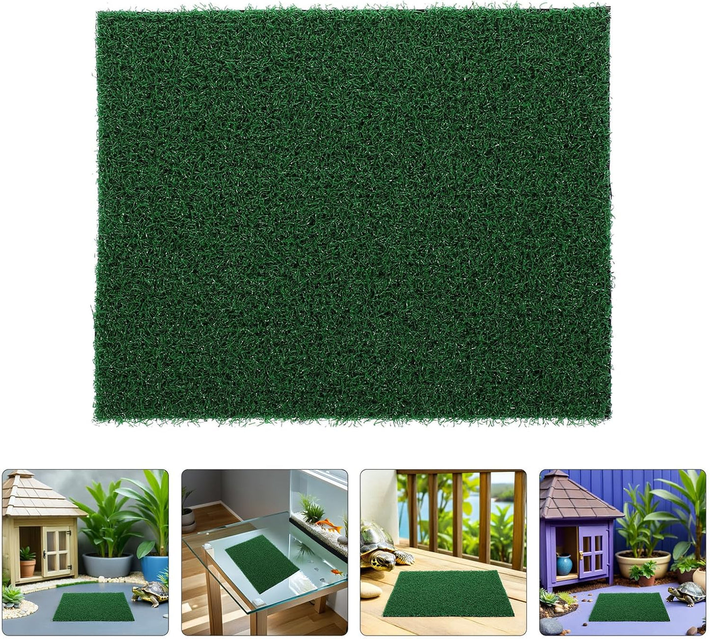 Artificial Resin for Fish Carpet Grass Mat Aquarium 2pcs, Material with Realistic Visual Appeal Basking Platform Tank and Reptile Terrarium Background Landscaping