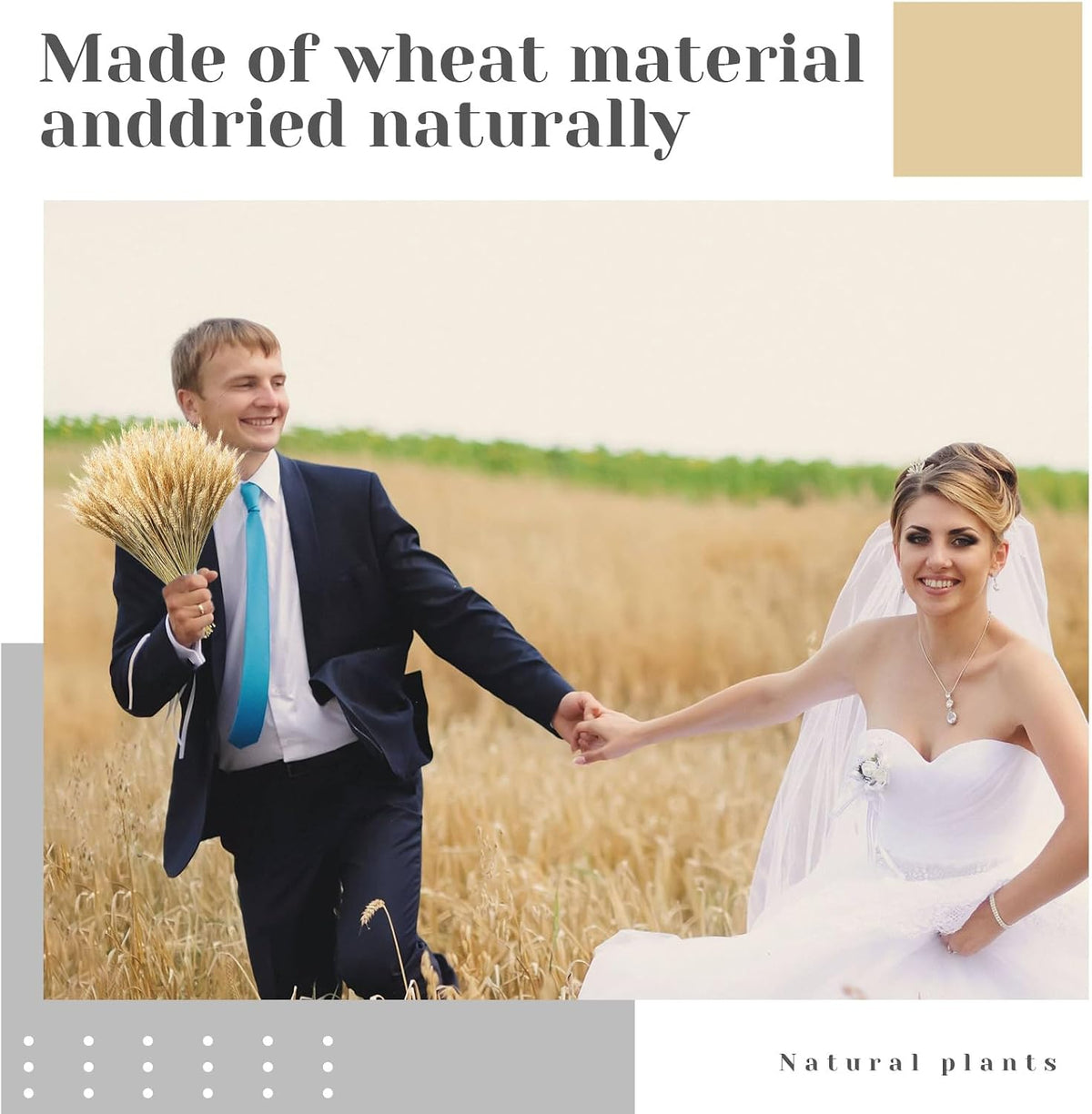 1200 Stems Dried Wheat Stalks for Decor Natural Wheat Grass Sheaves Bundle Farmhouse Artificial Flowers Arrangement for DIY Wedding Table Home Centerpieces Party Decorative (17.5 Inch)