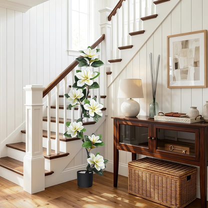 4.6 Ft Magnolia Tree Fake Tree Magnolia Decor Tree for Living Room