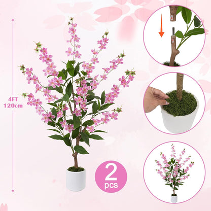 4.6 Ft Magnolia Tree Fake Tree Magnolia Decor Tree for Living Room