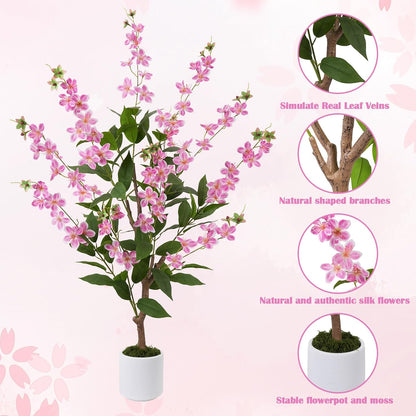 4.6 Ft Magnolia Tree Fake Tree Magnolia Decor Tree for Living Room