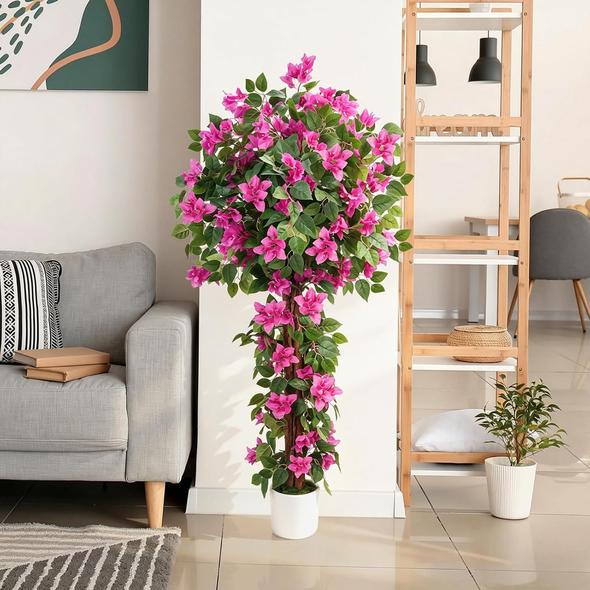 4.6 Ft Magnolia Tree Fake Tree Magnolia Decor Tree for Living Room