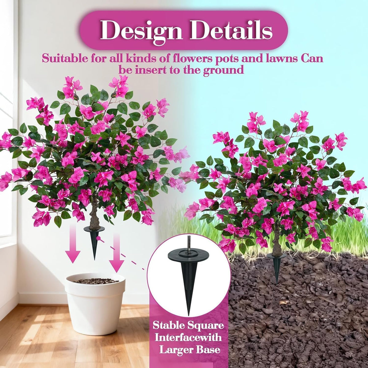 4.6 Ft Magnolia Tree Fake Tree Magnolia Decor Tree for Living Room