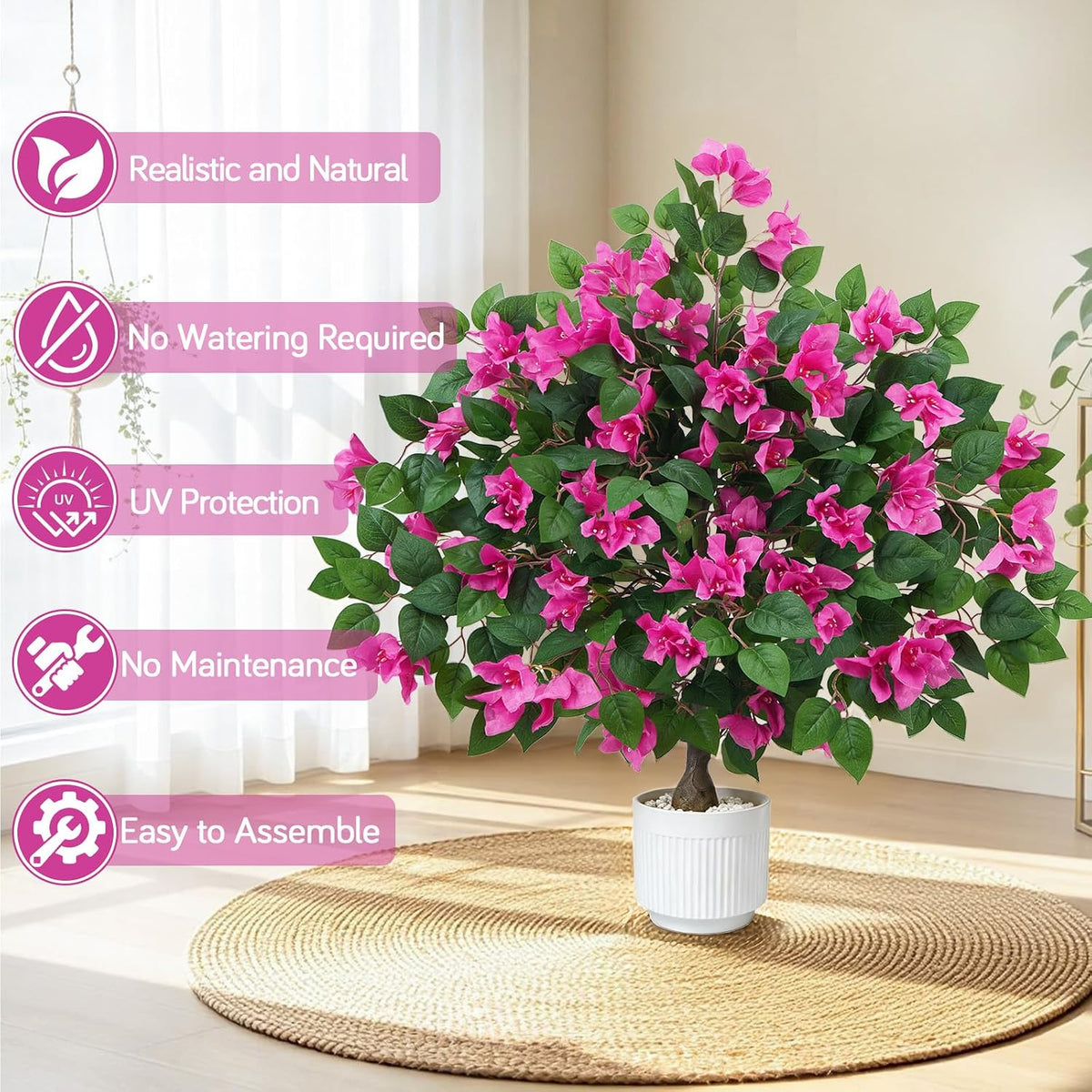 4.6 Ft Magnolia Tree Fake Tree Magnolia Decor Tree for Living Room