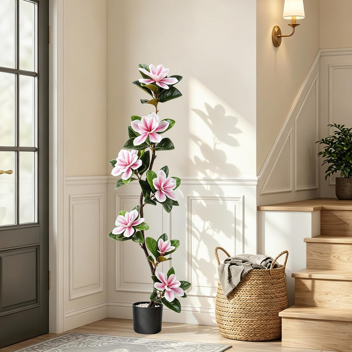 4.6 Ft Magnolia Tree Fake Tree Magnolia Decor Tree for Living Room