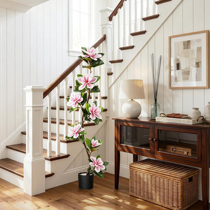 4.6 Ft Magnolia Tree Fake Tree Magnolia Decor Tree for Living Room