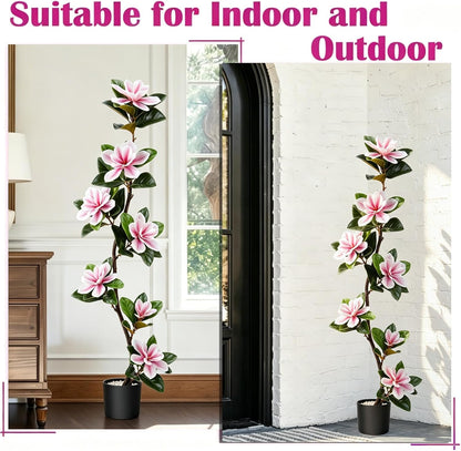 4.6 Ft Magnolia Tree Fake Tree Magnolia Decor Tree for Living Room