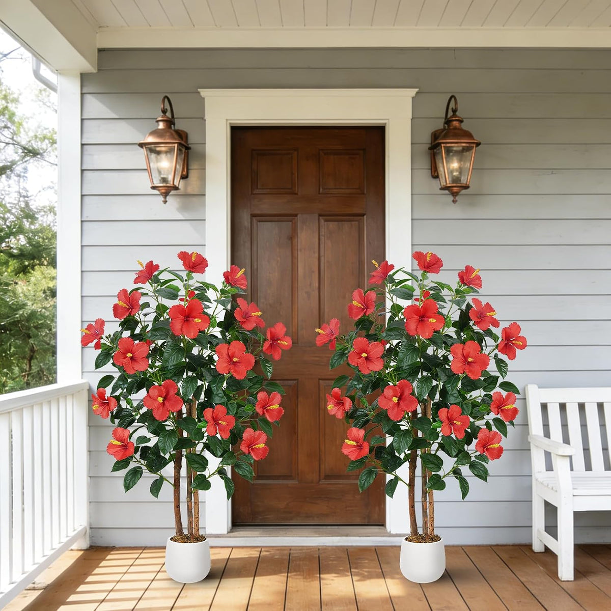 4.6 Ft Magnolia Tree Fake Tree Magnolia Decor Tree for Living Room