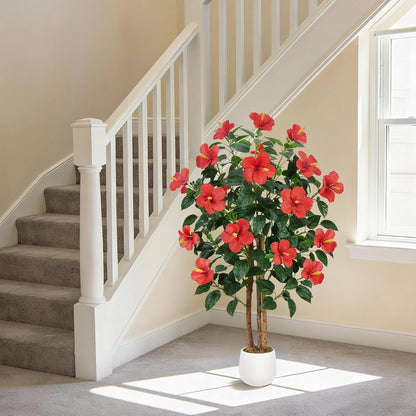 4.6 Ft Magnolia Tree Fake Tree Magnolia Decor Tree for Living Room