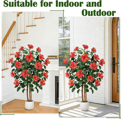 4.6 Ft Magnolia Tree Fake Tree Magnolia Decor Tree for Living Room