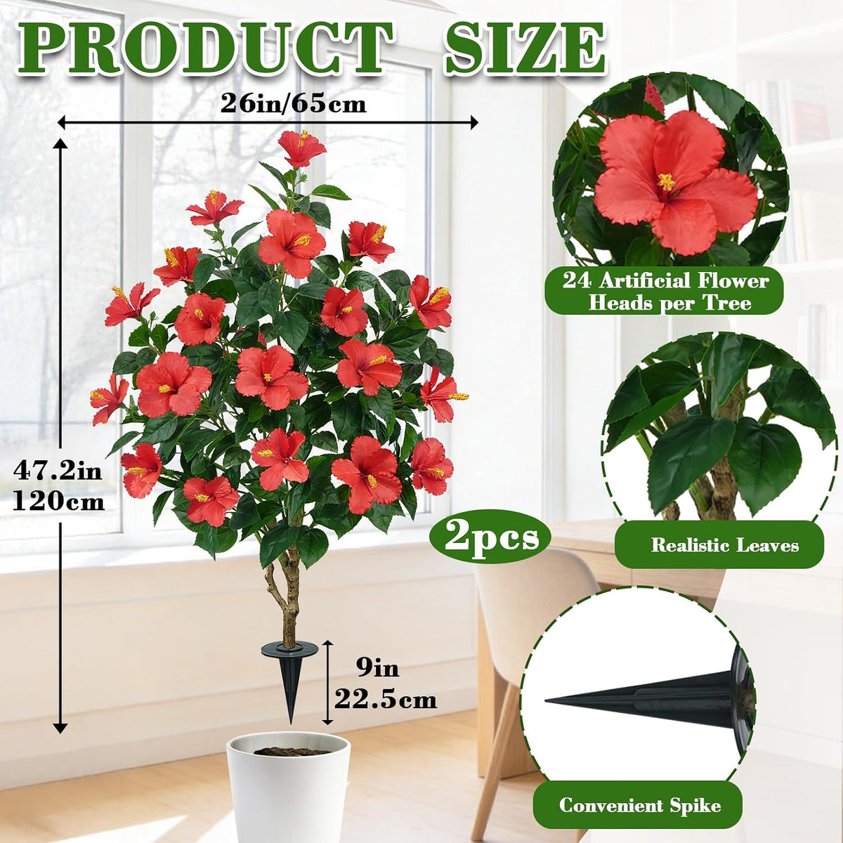 4.6 Ft Magnolia Tree Fake Tree Magnolia Decor Tree for Living Room