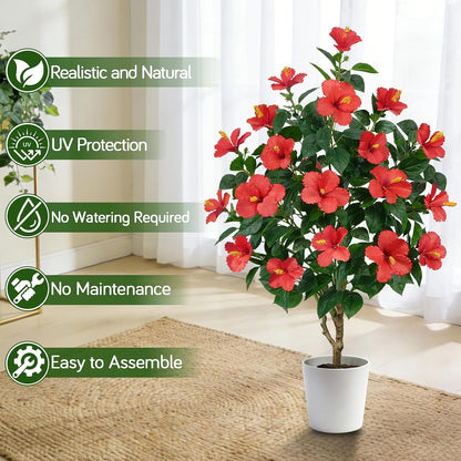 4.6 Ft Magnolia Tree Fake Tree Magnolia Decor Tree for Living Room