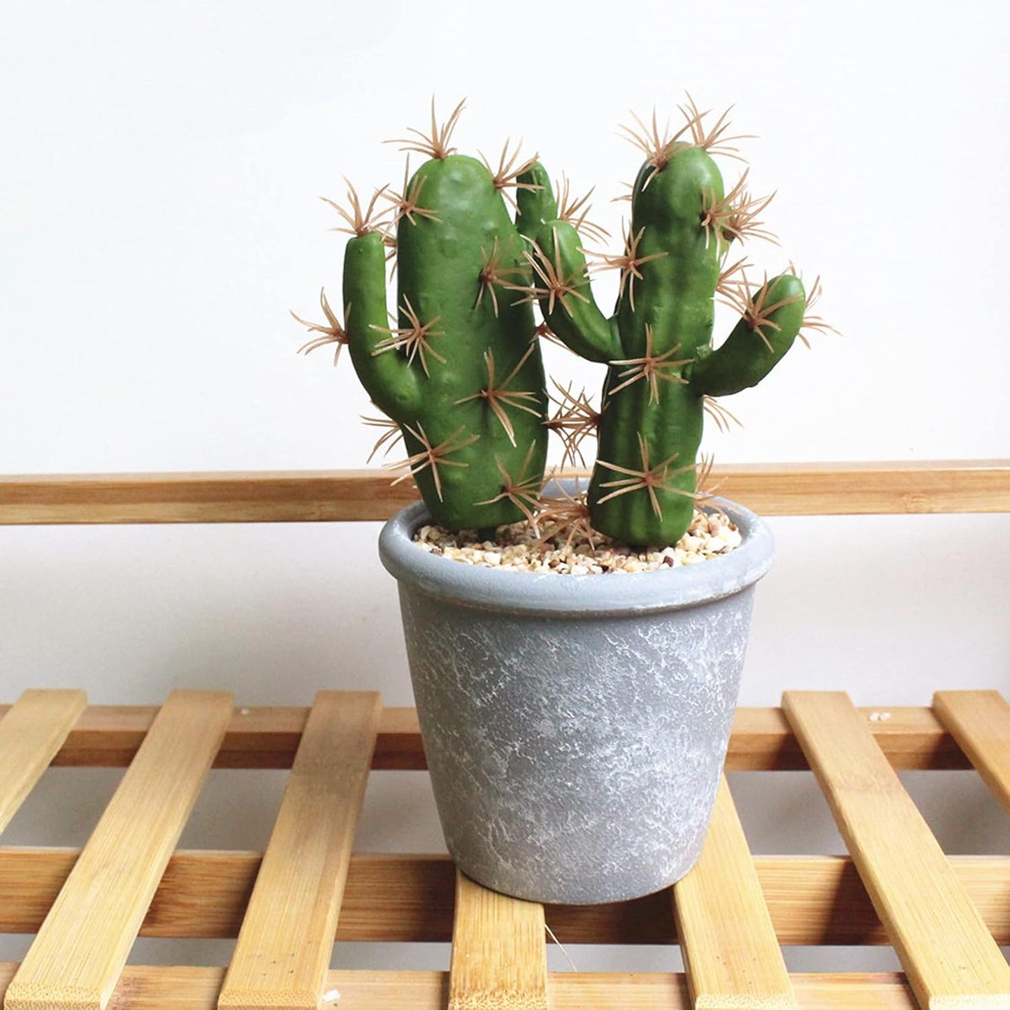 6 Pcs Artificial Cactus Faux Cactus Plant Flower Arrangement Green Plant Material for Home Office Decoration