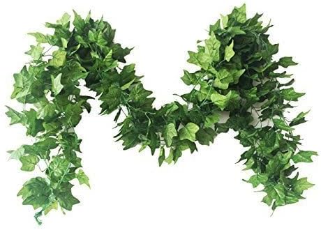 40 Ft Artificial Ivy Silk Vines Fake Hanging Plants High Simulation Garlands Greenery Chain for Home Wedding Wall Party Decoration, Pack of 5