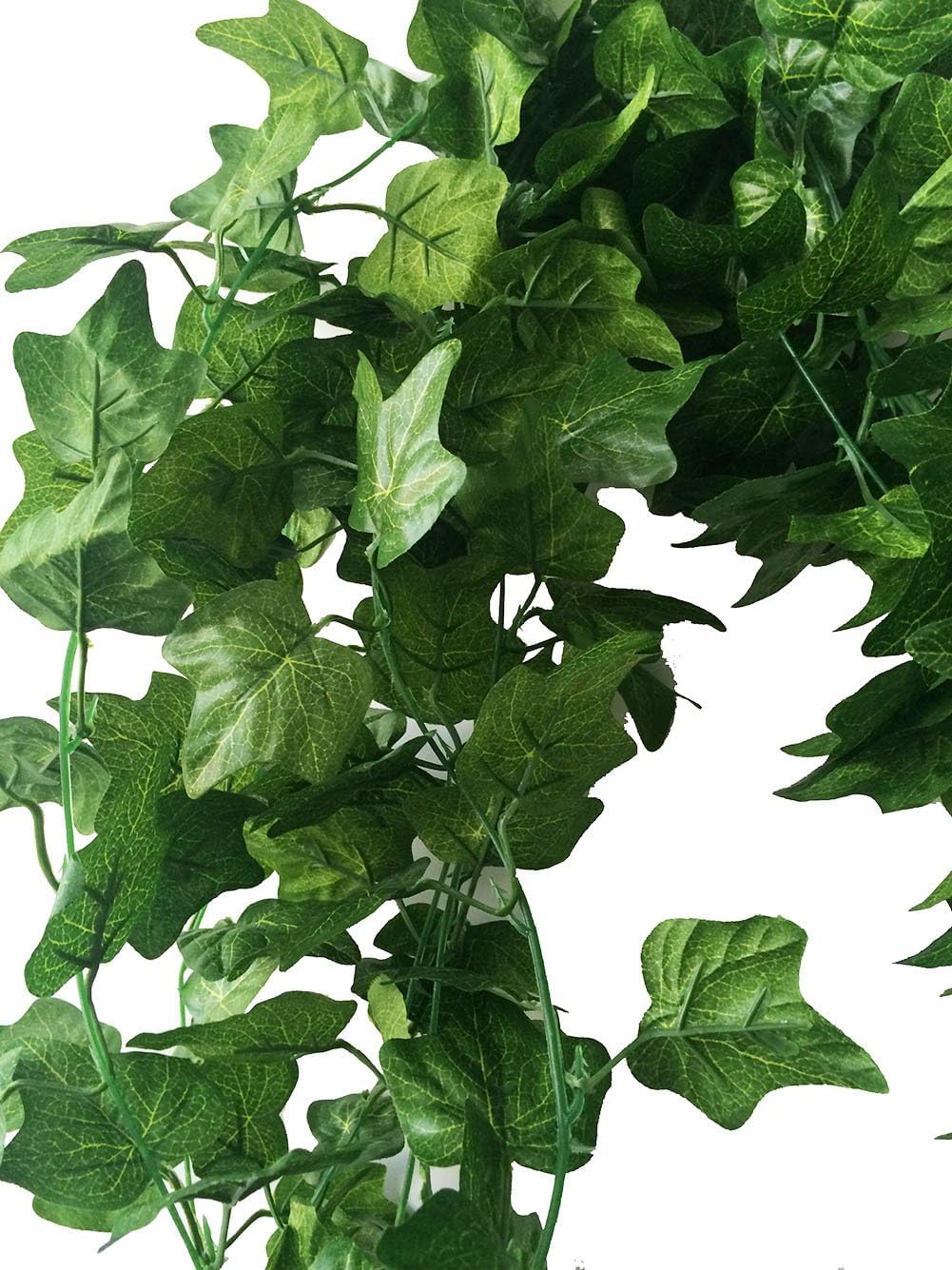40 Ft Artificial Ivy Silk Vines Fake Hanging Plants High Simulation Garlands Greenery Chain for Home Wedding Wall Party Decoration, Pack of 5