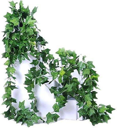 40 Ft Artificial Ivy Silk Vines Fake Hanging Plants High Simulation Garlands Greenery Chain for Home Wedding Wall Party Decoration, Pack of 5