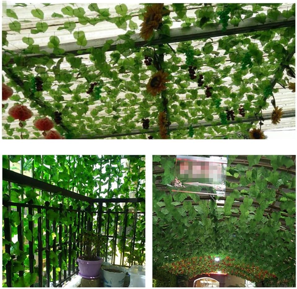 40 Ft Artificial Ivy Silk Vines Fake Hanging Plants High Simulation Garlands Greenery Chain for Home Wedding Wall Party Decoration, Pack of 5