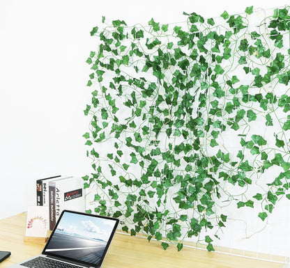 40 Ft Artificial Ivy Silk Vines Fake Hanging Plants High Simulation Garlands Greenery Chain for Home Wedding Wall Party Decoration, Pack of 5