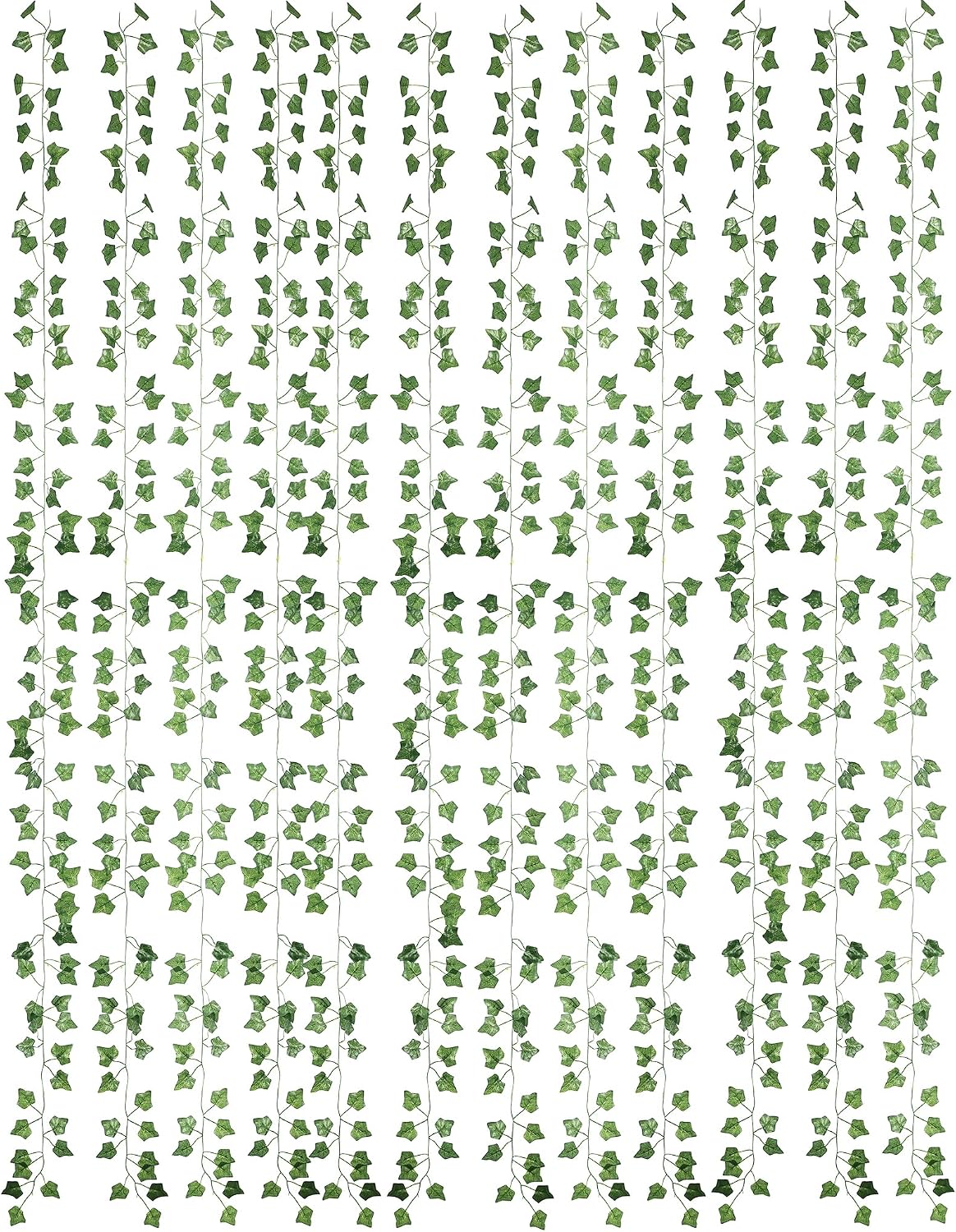 40 Ft Artificial Ivy Silk Vines Fake Hanging Plants High Simulation Garlands Greenery Chain for Home Wedding Wall Party Decoration, Pack of 5