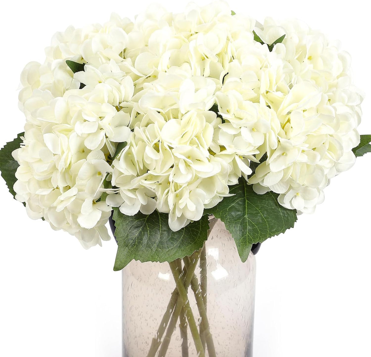 Kimura's Cabin 6pcs Artificial Silk Hydrangea Flowers Vintage Fake Bouquets Faux Hydrangeas Flower with Stems for Wedding Party Autumn Farmhouse Home Table Core Decoration (Deep Lake Blue)