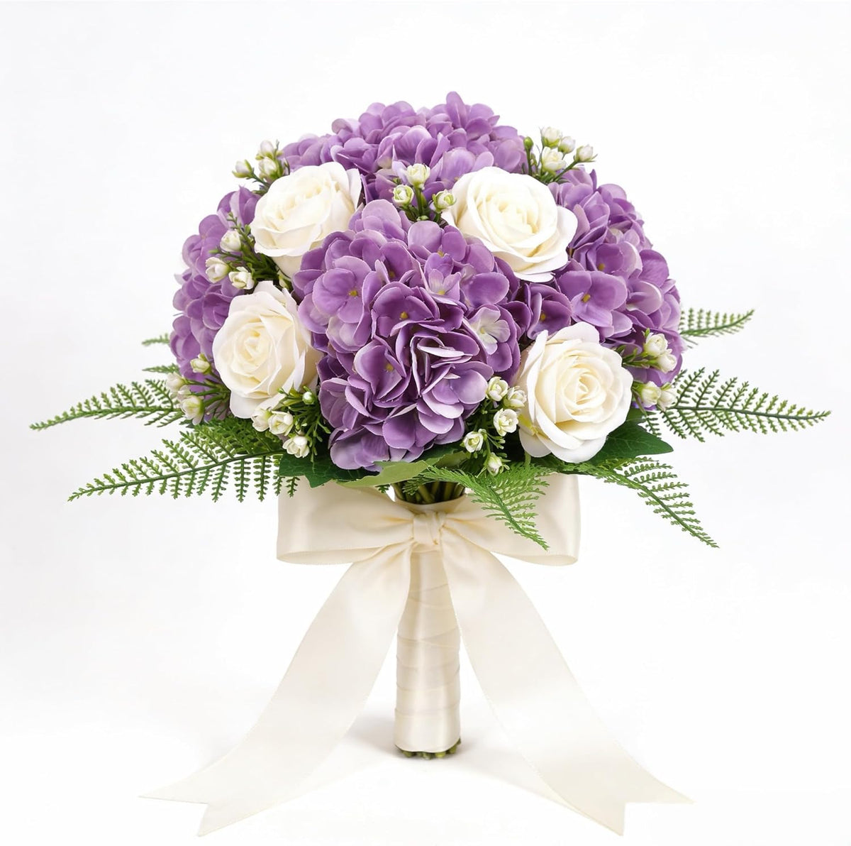 Kimura's Cabin 6pcs Artificial Silk Hydrangea Flowers Vintage Fake Bouquets Faux Hydrangeas Flower with Stems for Wedding Party Autumn Farmhouse Home Table Core Decoration (Deep Lake Blue)