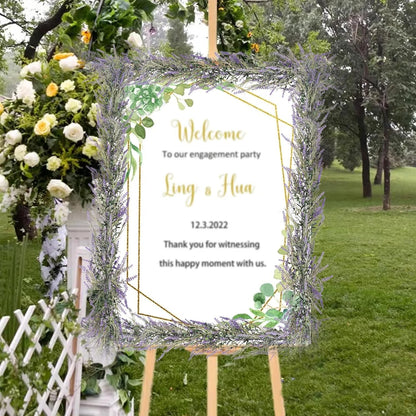 Spring Summer Lavender Purple Garland, 6Ft Lavender Artificial Green Garland, Fake Silver LavenderLeaves Vines for Wedding Mantle Party Arch Porch Stair Table Door Home Decor (Light Purple)