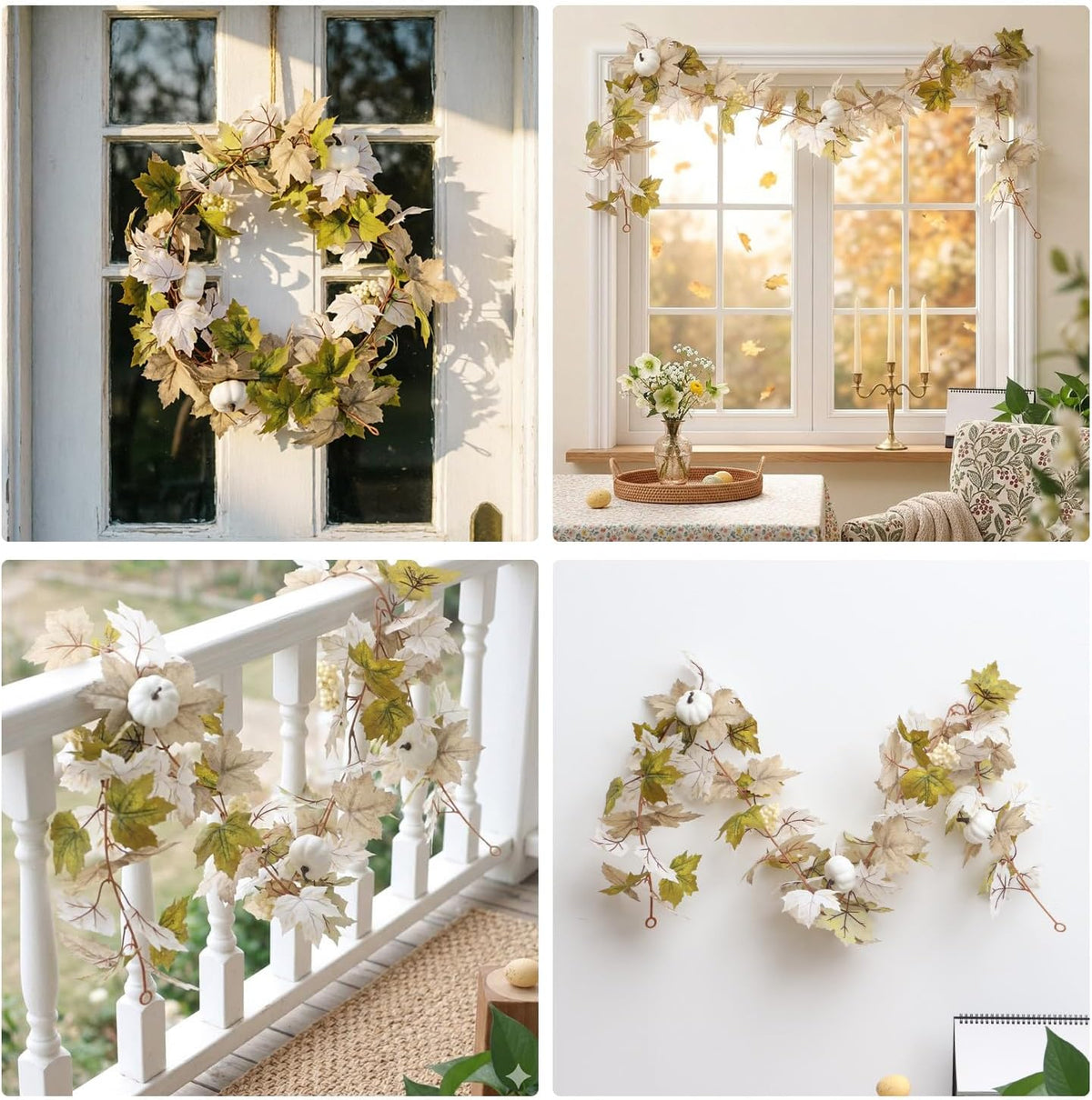 Spring Summer Lavender Purple Garland, 6Ft Lavender Artificial Green Garland, Fake Silver LavenderLeaves Vines for Wedding Mantle Party Arch Porch Stair Table Door Home Decor (Light Purple)