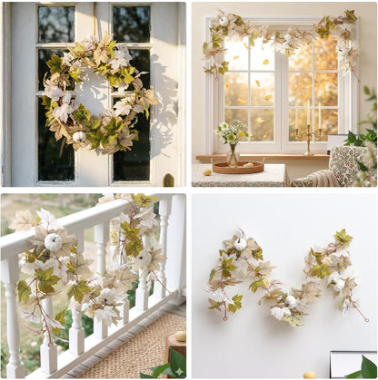 Spring Summer Lavender Purple Garland, 6Ft Lavender Artificial Green Garland, Fake Silver LavenderLeaves Vines for Wedding Mantle Party Arch Porch Stair Table Door Home Decor (Light Purple)