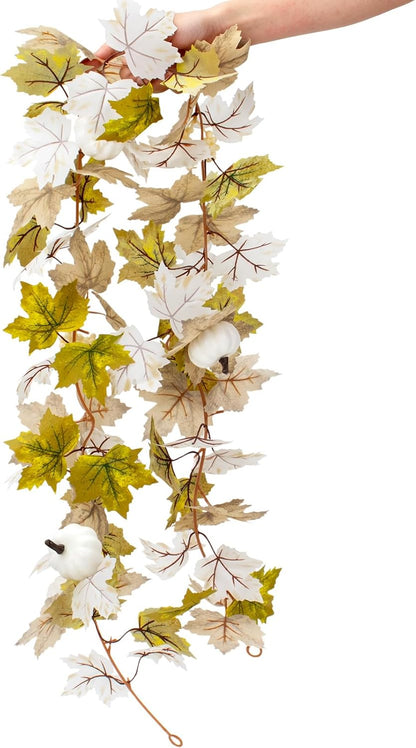 Spring Summer Lavender Purple Garland, 6Ft Lavender Artificial Green Garland, Fake Silver LavenderLeaves Vines for Wedding Mantle Party Arch Porch Stair Table Door Home Decor (Light Purple)