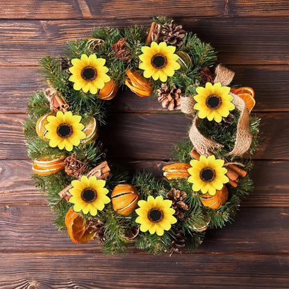 25PCS Fake Sunflowers Heads, 2.8" Artificial Silk Flowers
