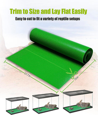 Bearded Dragon Tank Accessories, Reptile Substrate Floor, Leopard Gecko Tank Liner Mat for 40 Gallon, 20 Gallon, 50 Gallon,75 Gallon Lizard Tank, Black