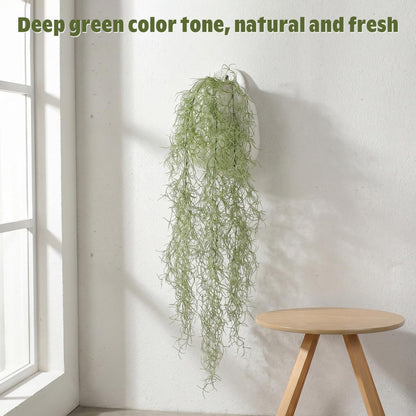 BESTOYARD 36-Inch Realistic Artificial Spanish Moss, Large Faux Hanging Plant Vine for Indoor Home Decor, Terrarium, Wreath & DIY Crafts