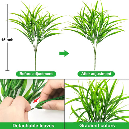 16 Pcs Artificial Plants Outdoor Fake Fall Greenery Stems, Red