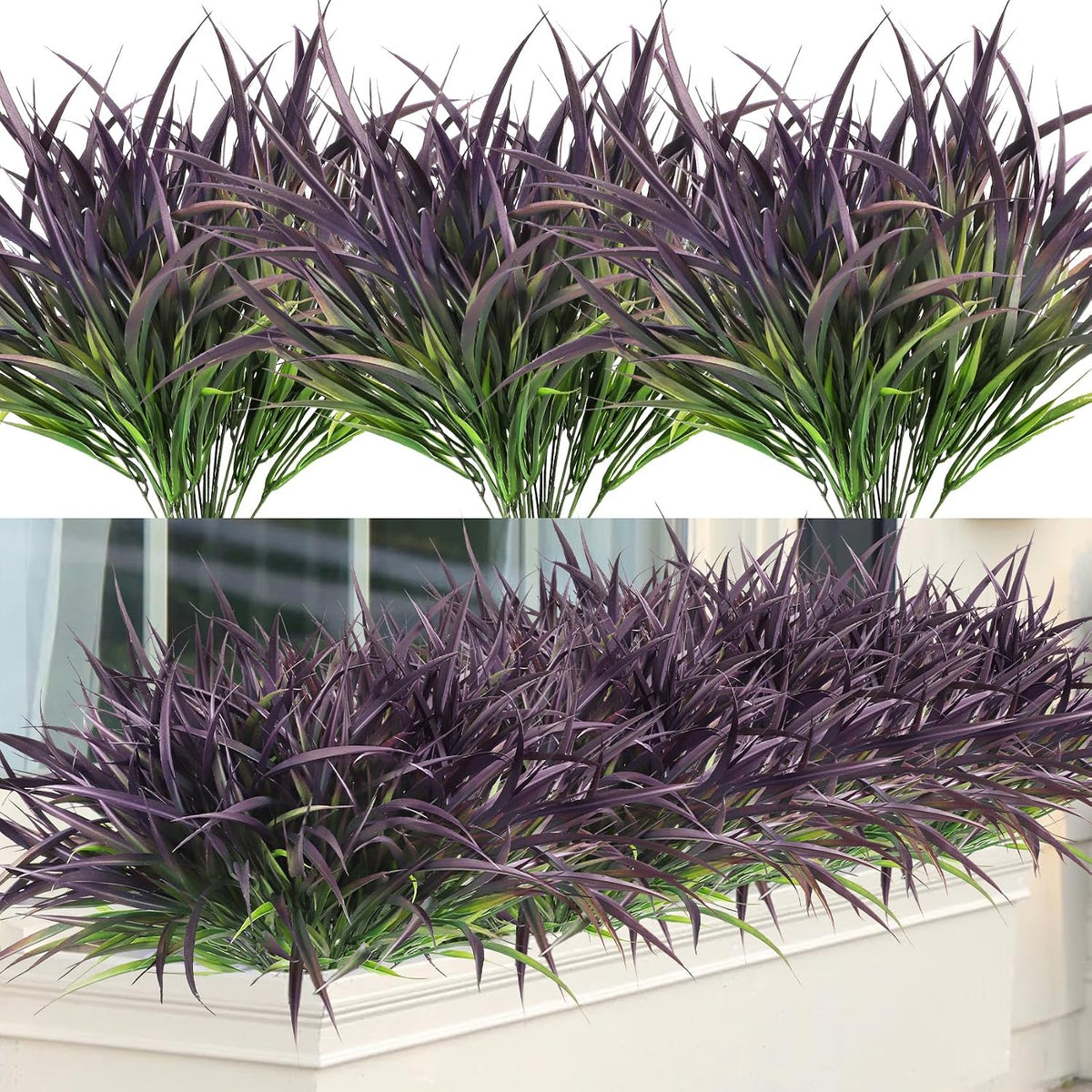 16 Pcs Artificial Plants Outdoor Fake Fall Greenery Stems, Red