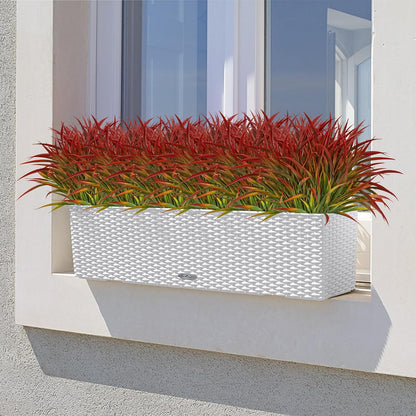 16 Pcs Artificial Plants Outdoor Fake Fall Greenery Stems, Red
