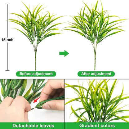 16 Pcs Artificial Plants Outdoor Fake Fall Greenery Stems, Red