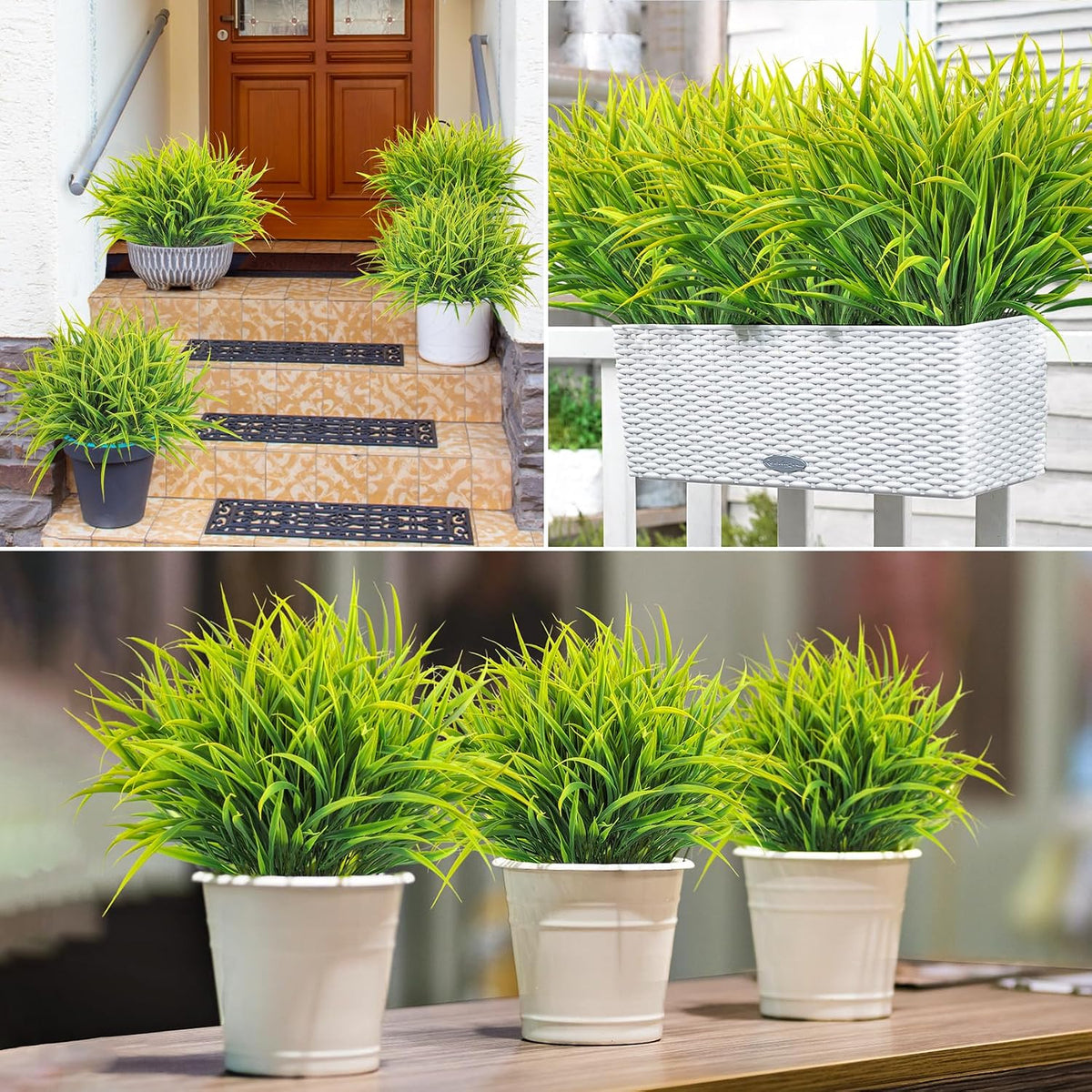 16 Pcs Artificial Plants Outdoor Fake Fall Greenery Stems, Red