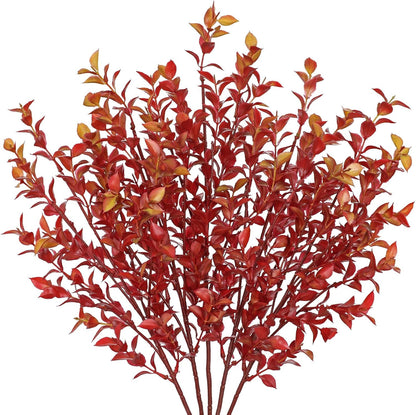 Artificial Camellia Leaf Stems 3PCS Faux Greenery Stems and 32.2” Branches for Vase Fake Leaves Silk Plant for Floor Vase Home Office Wedding Table Centerpiece Indoor Farmhouse Decor