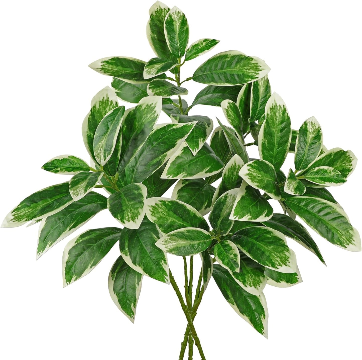 Artificial Camellia Leaf Stems 3PCS Faux Greenery Stems and 32.2” Branches for Vase Fake Leaves Silk Plant for Floor Vase Home Office Wedding Table Centerpiece Indoor Farmhouse Decor