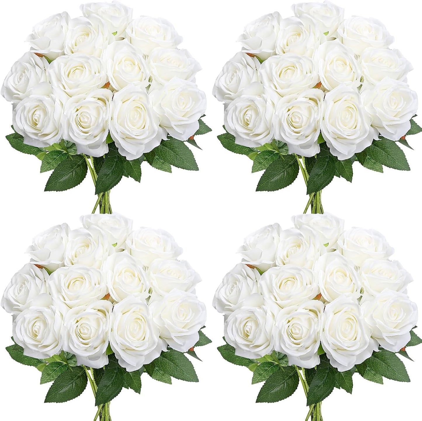 48 PCS Lilac Roses Artificial Flowers - Fake Silk Floral with Long Stems Bulk for Table Centerpieces DIY Bouquet Arrangements Wedding Party Bridal Shower Vase Decorations