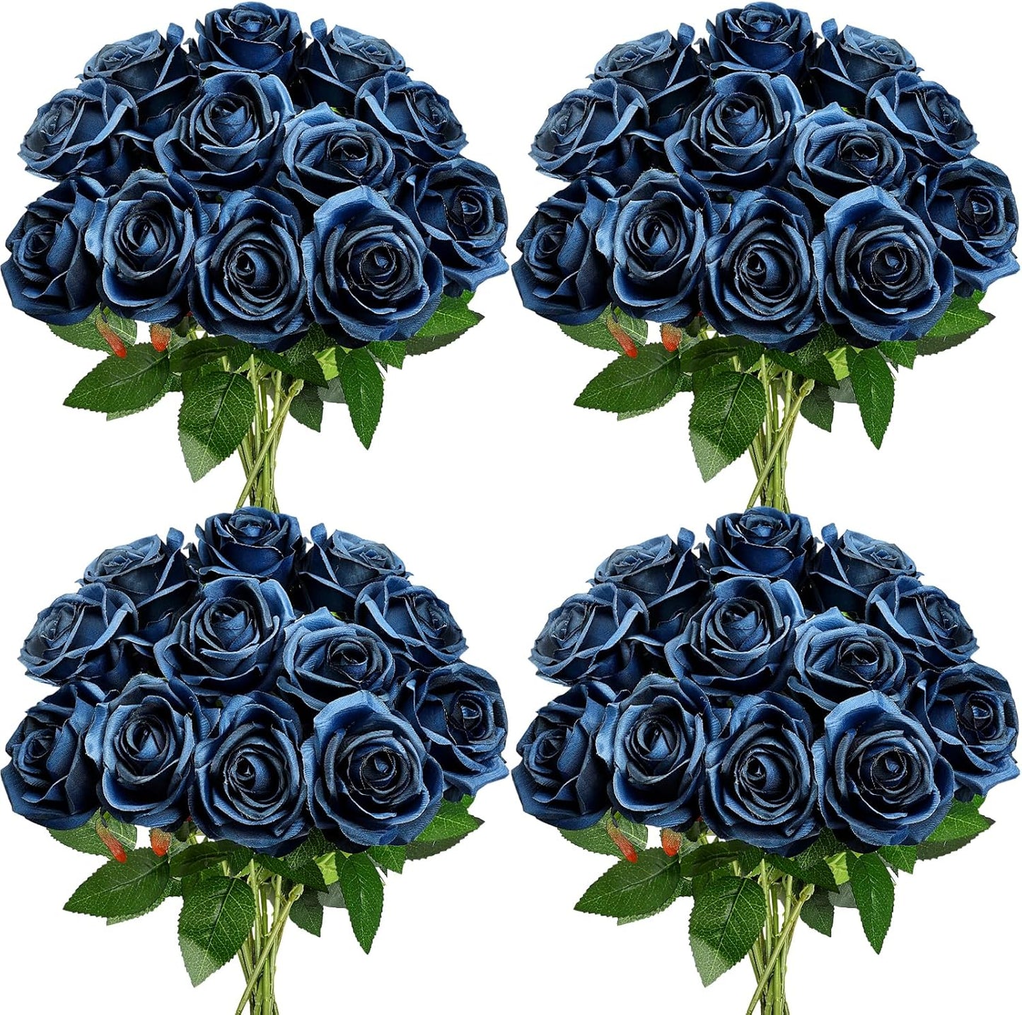 48 PCS Lilac Roses Artificial Flowers - Fake Silk Floral with Long Stems Bulk for Table Centerpieces DIY Bouquet Arrangements Wedding Party Bridal Shower Vase Decorations