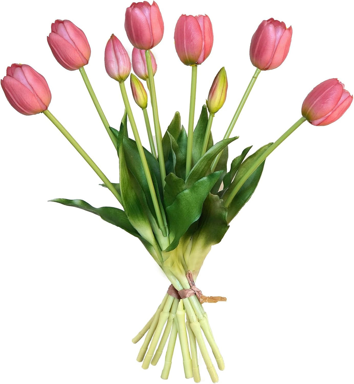10 Pcs Fake Tulips Tulips Artificial Flowers(Light Pink)