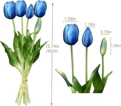 10 Pcs Fake Tulips Tulips Artificial Flowers(Light Pink)
