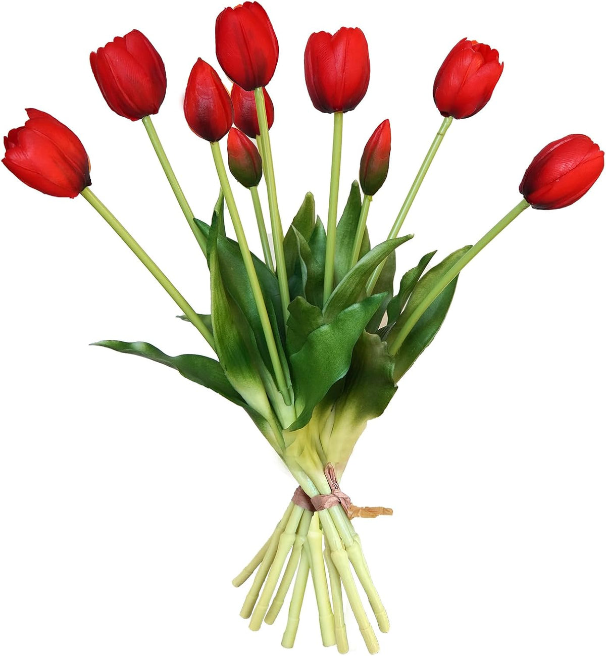 10 Pcs Fake Tulips Tulips Artificial Flowers(Light Pink)