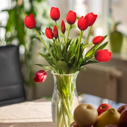 10 Pcs Fake Tulips Tulips Artificial Flowers(Light Pink)