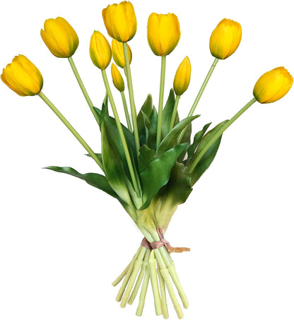 10 Pcs Fake Tulips Tulips Artificial Flowers(Light Pink)