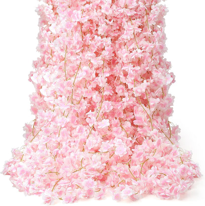 35.4FT Cherry Blossom Flowers Garland Vine for Decoration
