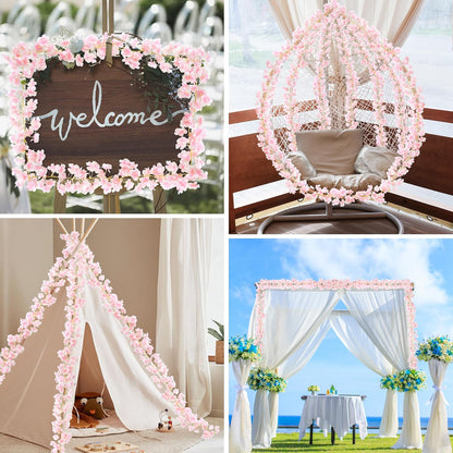 35.4FT Cherry Blossom Flowers Garland Vine for Decoration
