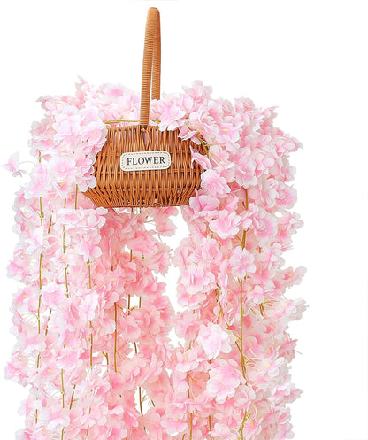 35.4FT Cherry Blossom Flowers Garland Vine for Decoration